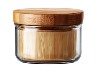 Glass Jar with Wooden Lid 