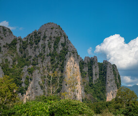 Karst mountains in Vang Vieng, Vientiane Province, Laos