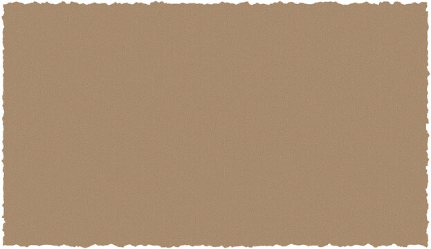 A textured brown rectangle with rough, torn edges, resembling a piece of aged paper or cardboard, suitable for a background.