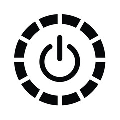Power button icon black simple
