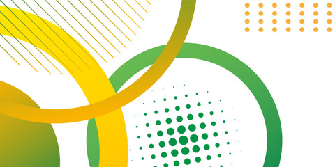 Green and yellow circle banner background. Vector abstract graphic design banner pattern background template.eps 10.