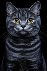 Majestic Grey Tabby Cat Portrait