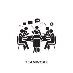 Team collaborating and communicating effectively in meeting