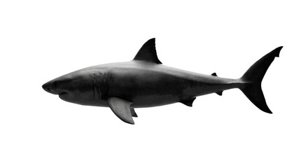 Fototapeta premium shark isolated on white