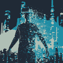 human-teleporting-in-virtual-world-concept