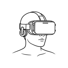  human-wearing-vr-headset-line-art