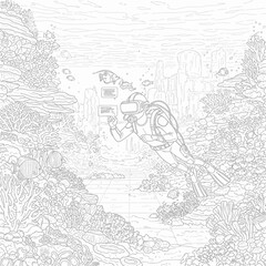 Obraz premium underwater-world-concept