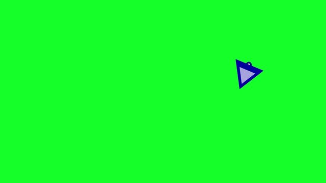 Blue and White Arrow Animation on Green Screen 4K, Downward Direction Motion Graphic for Instructions and UI Guides