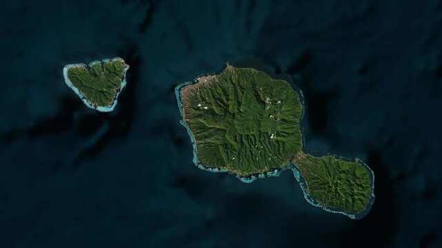 Tahiti Island Map Animation