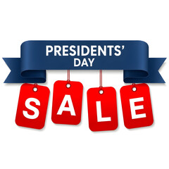 Presidents Day sale banner with red tags president day 2026 America 3