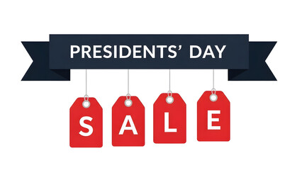 Presidents Day sale banner with red tags president day 2026 America 5