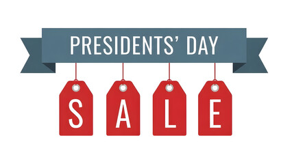 Presidents Day sale banner with red tags president day 2026 America 6
