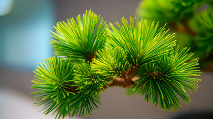 Macro Pine Needles On Branch