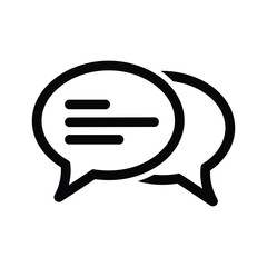 Communication icon representing conversation and dialogue
