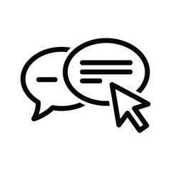 Clicking on chat bubble icon for messaging