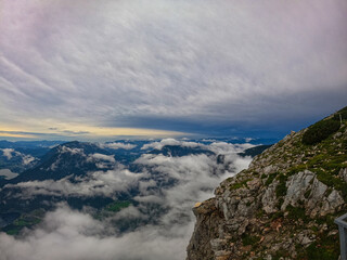 clouds over the mountains