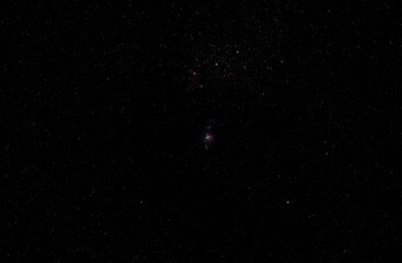 The Great Orion nebula M42 in the night sky - deep space astrophotography.