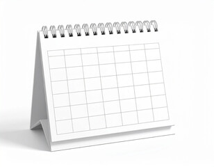 Desk calendar mock up isolated on white background