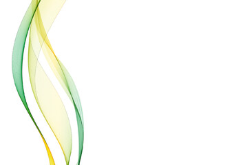 Fototapeta premium Modern dynamic abstraction of green and yellow vertical waves. Eps 10