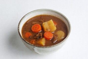 Hearty Homemade Vegetable Stew with Carrots and Potatoes &ndash; Comforting Winter Bowl of Hygge Food