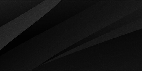 Modern black white abstract background. Minimal. Gradient. Dark grey banner with geometric shapes, lines, stripes, triangles. Design. Futuristic. Cut paper or metal effect.vector eps10