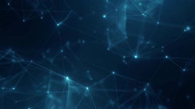 Abstract digital network connection background with glowing nodes and lines