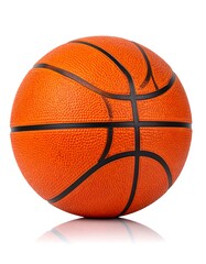 Fototapeta premium Vibrant Orange Basketball - A Close-Up Shot of Sports Equipment.