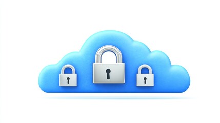 Secure cloud storage illustration