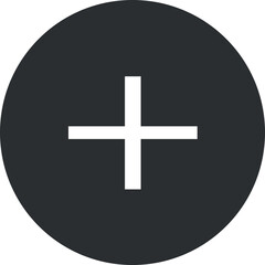 Obraz premium Circle plus icon with clean and modern design. Ideal for add button, create action, UI UX interface, app and web design, infographic, navigation, menu, and minimal digital product visuals.