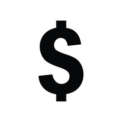 Black dollar sign icon. Money, finance and currency symbol illustration. Dollar symbol. Usd dollar sign icon. Money dollar icon.