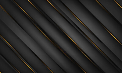 Obraz premium Gold light line shadow dark grey luxury background.eps 10.