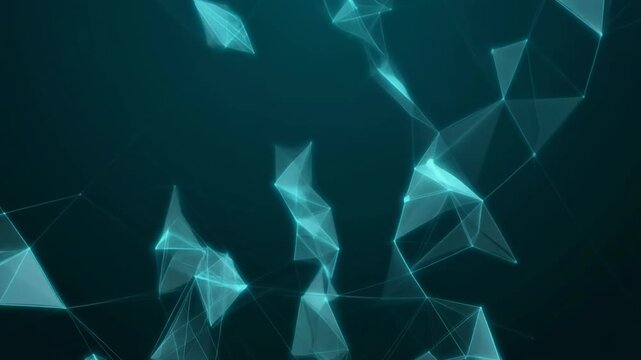 Abstract geometric design with light blue lines on dark background, perfect for technology and innovation themes