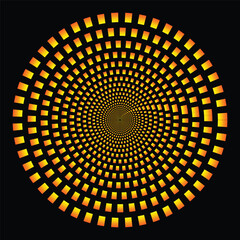 Hypnotic Radial Squares Vortex