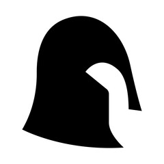 Helmet icon vector. Knight's helmet Illustration sign. Medieval helmet symbol. Armor logo.