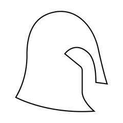 Helmet icon vector. Knight's helmet Illustration sign. Medieval helmet symbol. Armor logo.