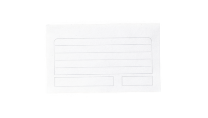Single object photo of a word list recall test card placed on a white surface representing simple cognitive assessment tools used in clinical memory evaluations.