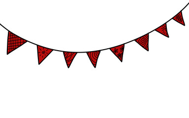 Triangle party flag birthday decoration