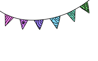 Triangle party flag birthday decoration