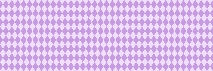 Seamless lavender and light purple argyle harlequin diamond pattern background. Elegant geometric texture for wrapping paper, textile, and minimal scrapbooking stationery design.