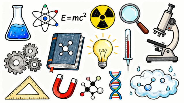 Science and technology icons