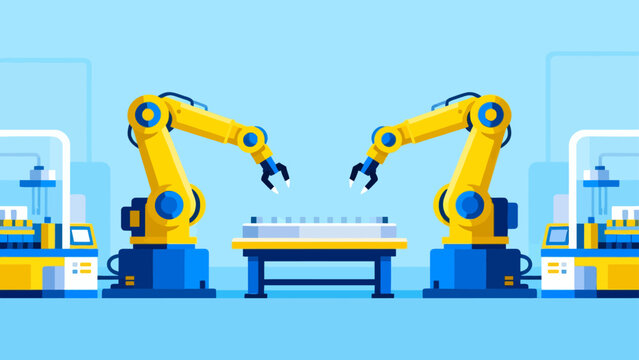 Industrial robots assembling components