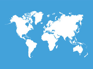 Illustration of a Colored map of world 
