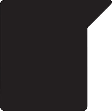 Abstract Cut Corner Shape &ndash; Minimal Geometric Icon