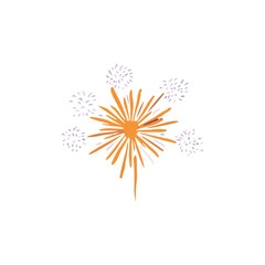 Orange and purple firework illustration