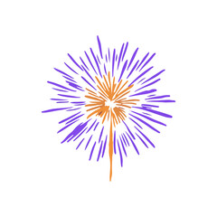 Purple and orange firework burst