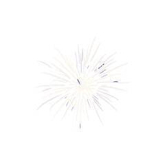 Hand drawn purple firework burst