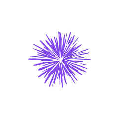 Purple hand drawn starburst icon