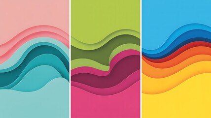 Vibrant wavy gradient background