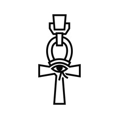 Ancient Egyptian Cross with Eye Symbol