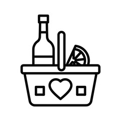 Ice Bucket with Champagne and Lemon